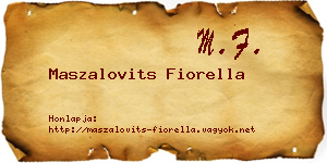 Maszalovits Fiorella névjegykártya